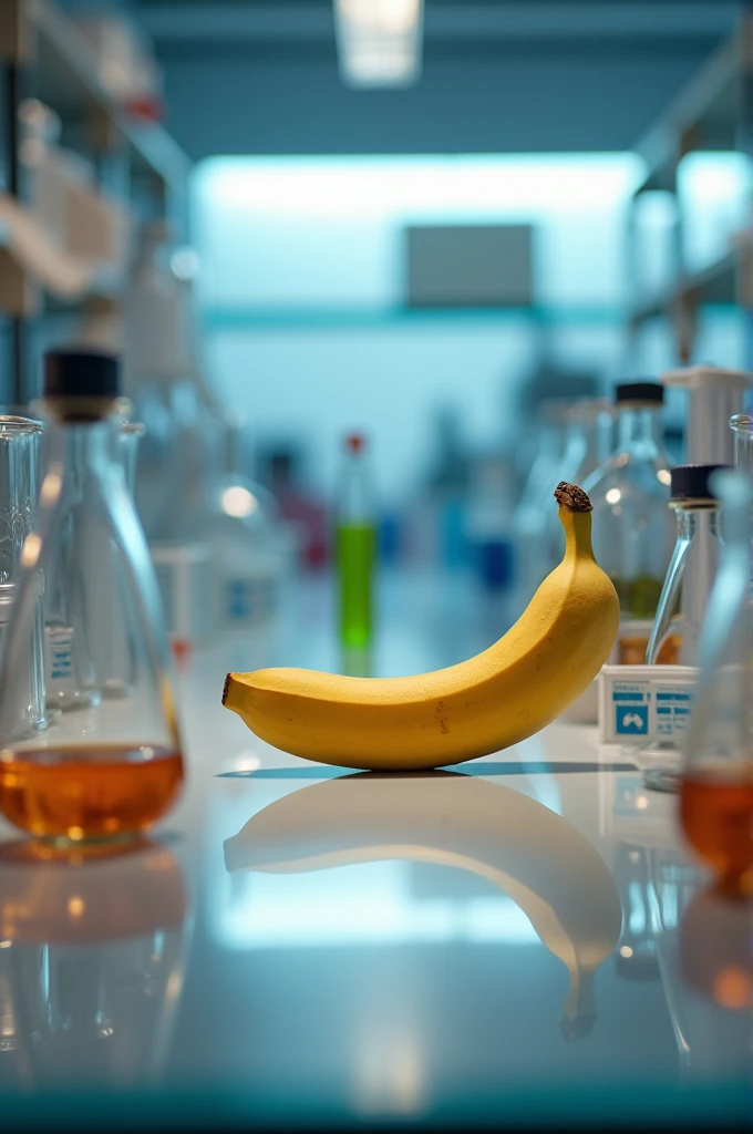Take a photo of an experimental setup that is from an experiment in which DNA is extracted from a banana.