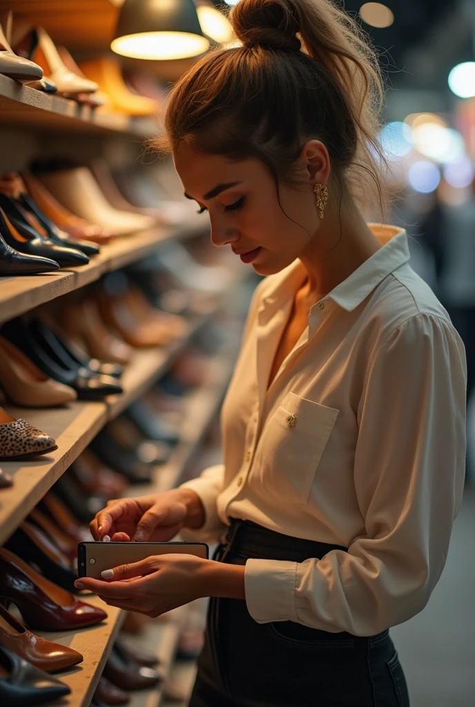 Woman choosing shoes