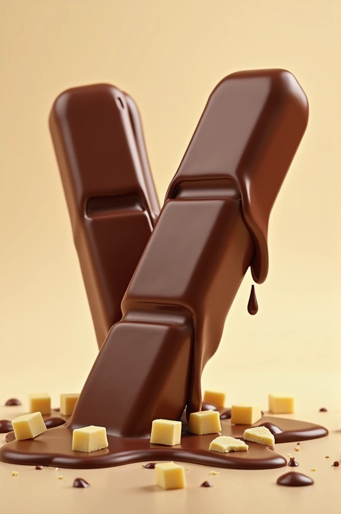 2 sticky chocolate and butter sticks