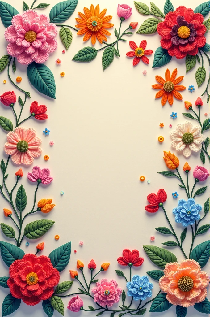 Generate for me an image of an original granny square of flowers