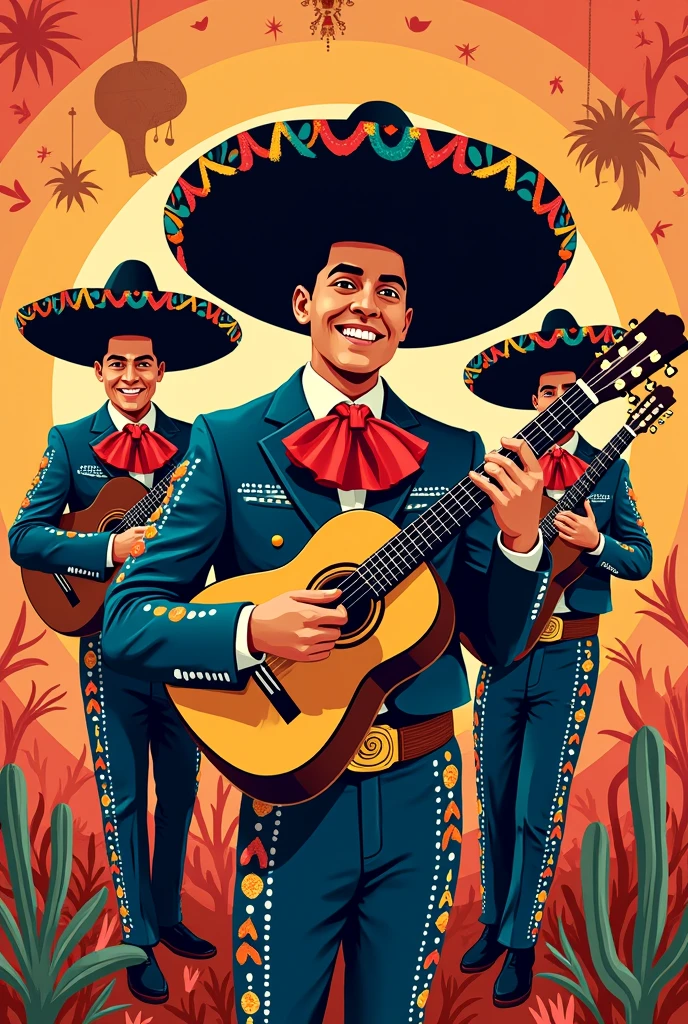Business card of a mariachi group with the name of Mariachi Zafiro by Ricardo Rocha