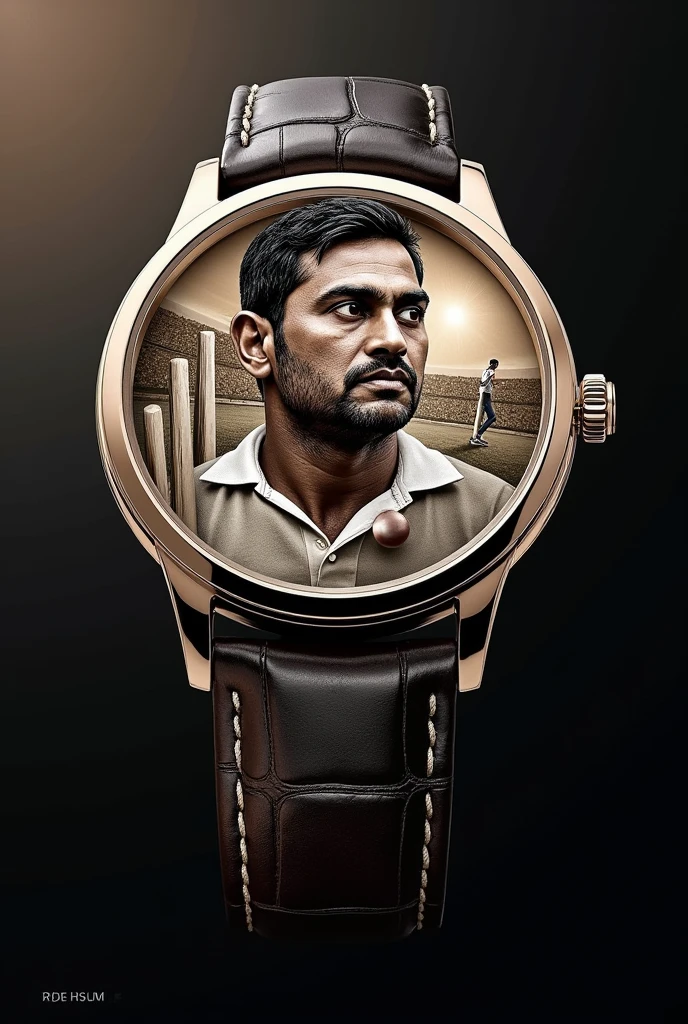 Make an premium watch with company name hmt with a design of a cricketer ms dhoni and watch price worth 8 cr