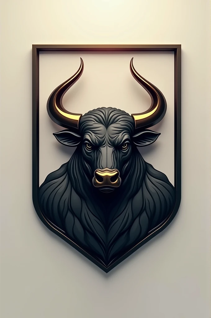Create a logo letter B stylish and design bull
