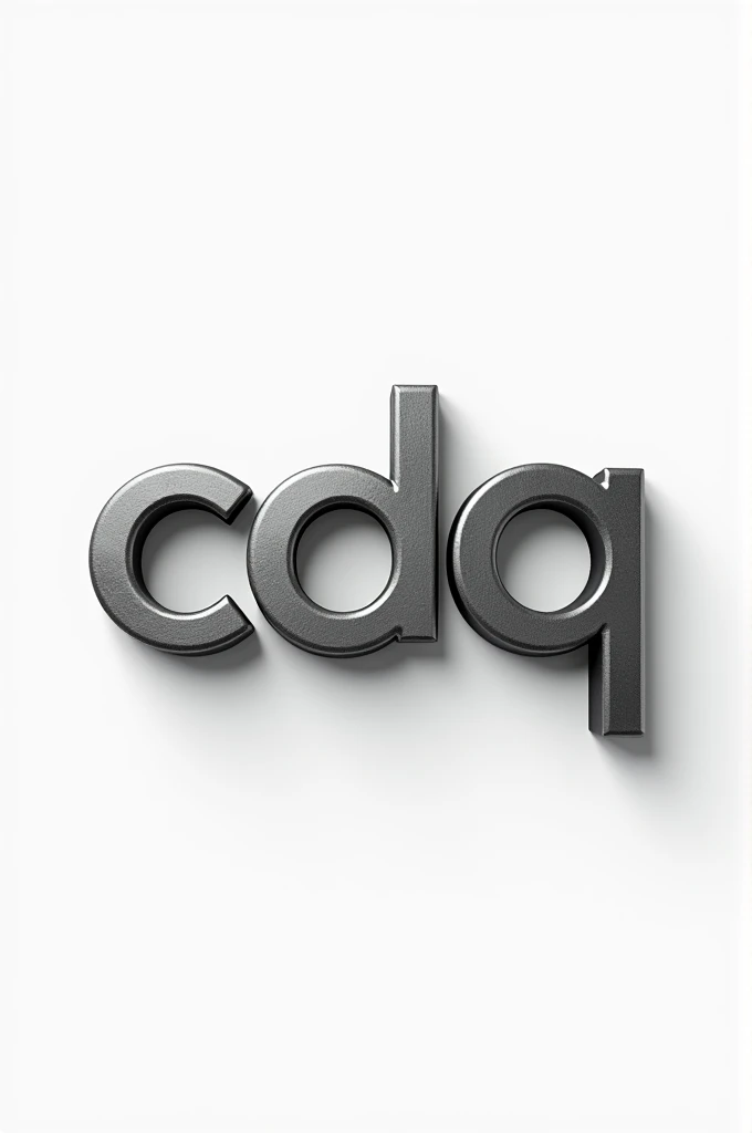 Create logo "CDQ - Campo Dei Fiori 37", super realistic, steel style, HDR, White background