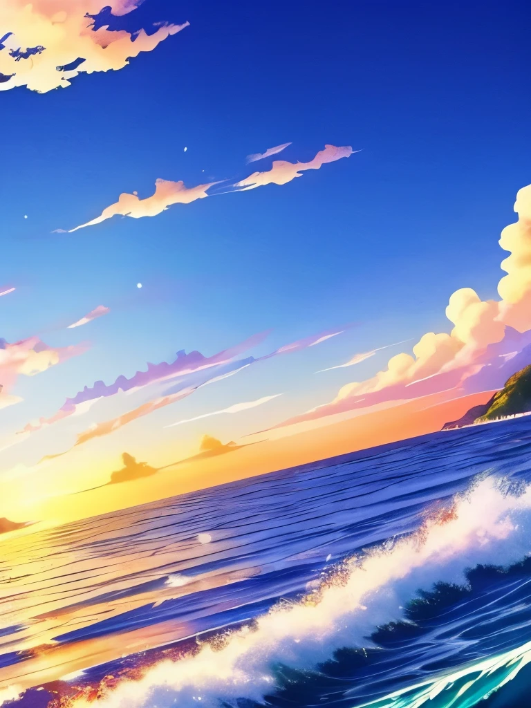 anime anime wallpapers anime anime wallpapers anime anime, a picture by Eizan Kikukawa, pixiv, fine art, beautifull puffy clouds. anime, blue sea. by makoto shinkai, wallpaper anime blue water, azure ocean, anime clouds, beautiful ocean, clouds and waves, anime background, azure waves of water, beautiful anime scenery, azure sky