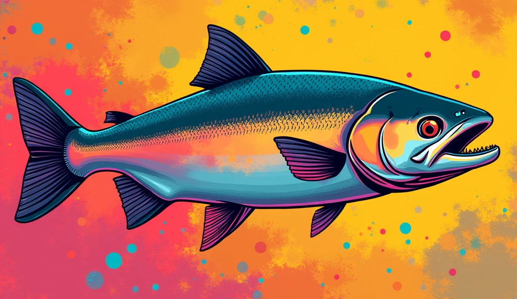 salmon , (masterpiece:1.3) (最high quality:1.2) (high quality:1.1)、pop touch