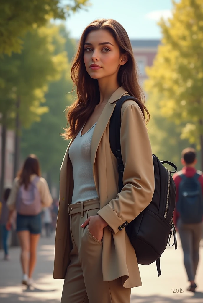 Beautiful girl quick ready in college