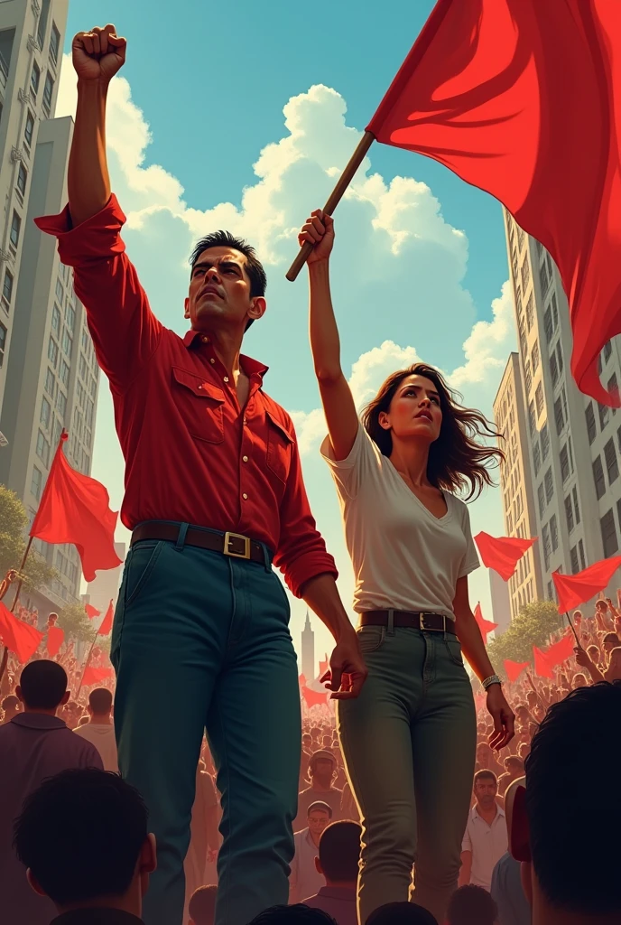 Luis Carlos Prestes and Olga Benário in a communist revolution in Rio de Janeiro