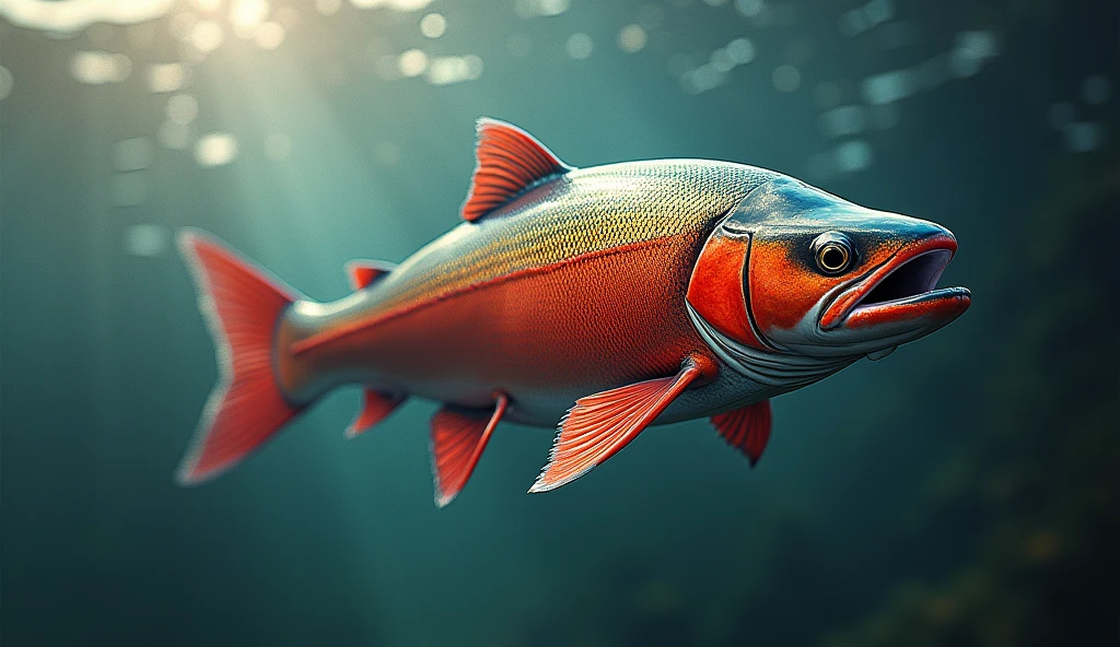 salmon , (masterpiece:1.3) (最high quality:1.2) (high quality:1.1)、There is a shadow