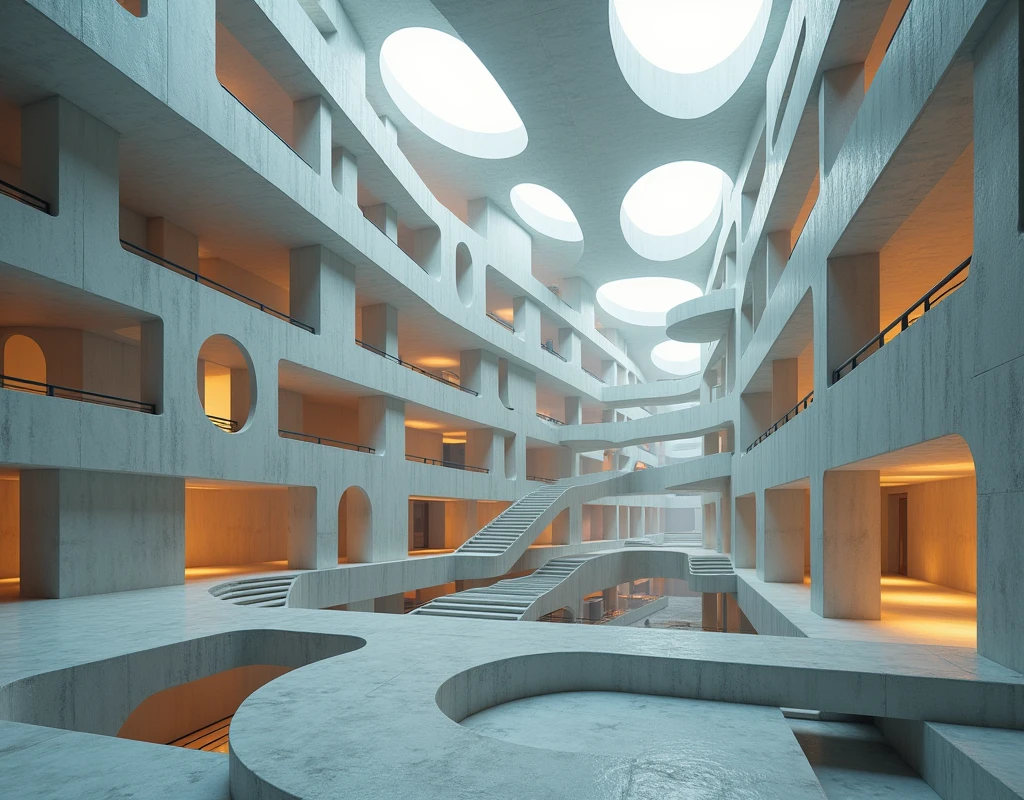 Modern maze with stairs, living rooms, halls, all with a sense of unlogical gravity