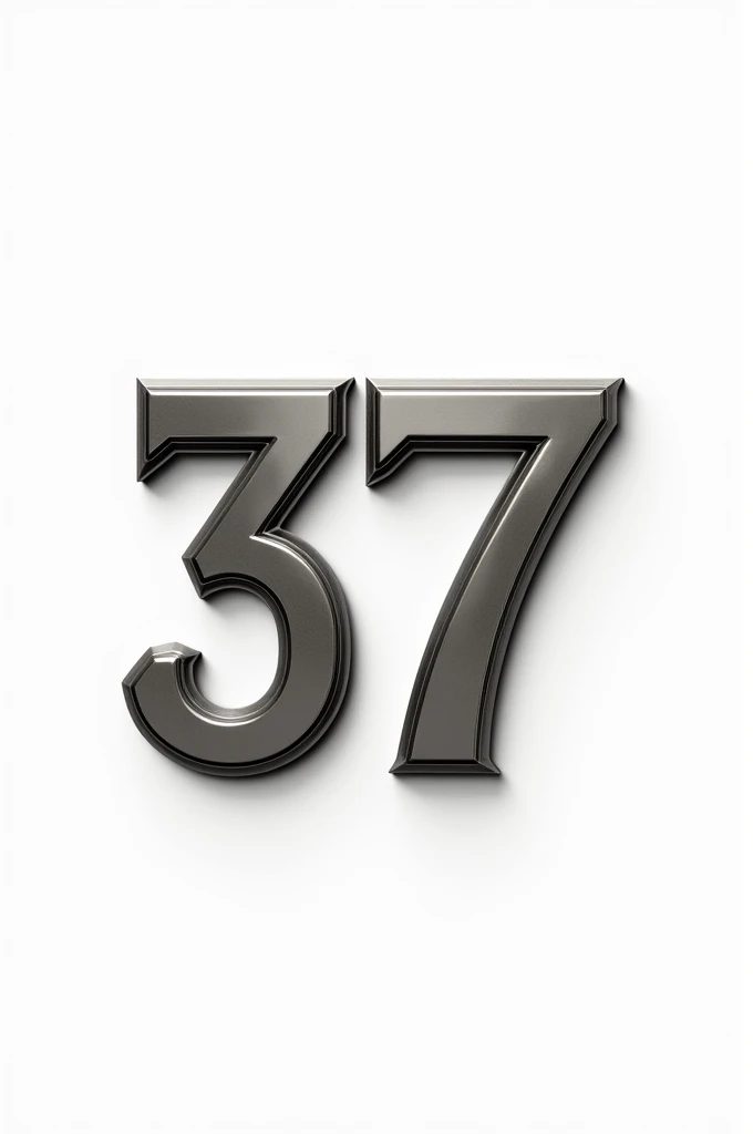 Create logo "Campo Dei Fiori 37", super realistic, steel style, HDR, White background