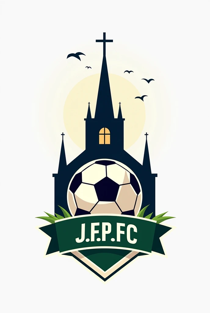 Soccer logo with church for J.f.P fC