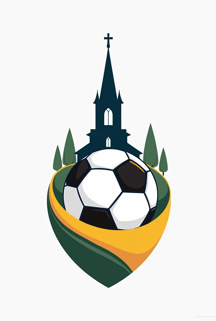 Soccer logo with church for J.f.P fC