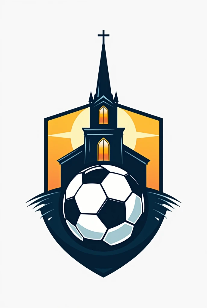 Soccer logo with church for J.f.P fC
