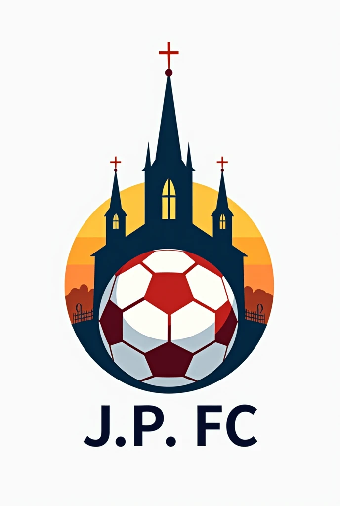 Soccer logo with church for J.f.P fC