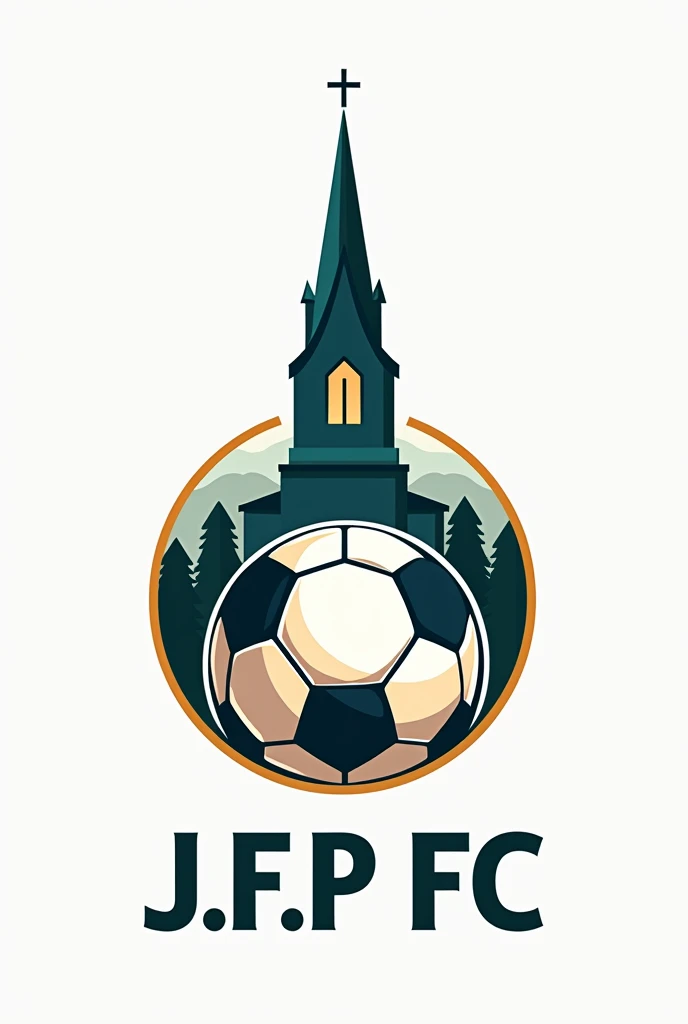 Soccer logo with church for J.f.P fC
