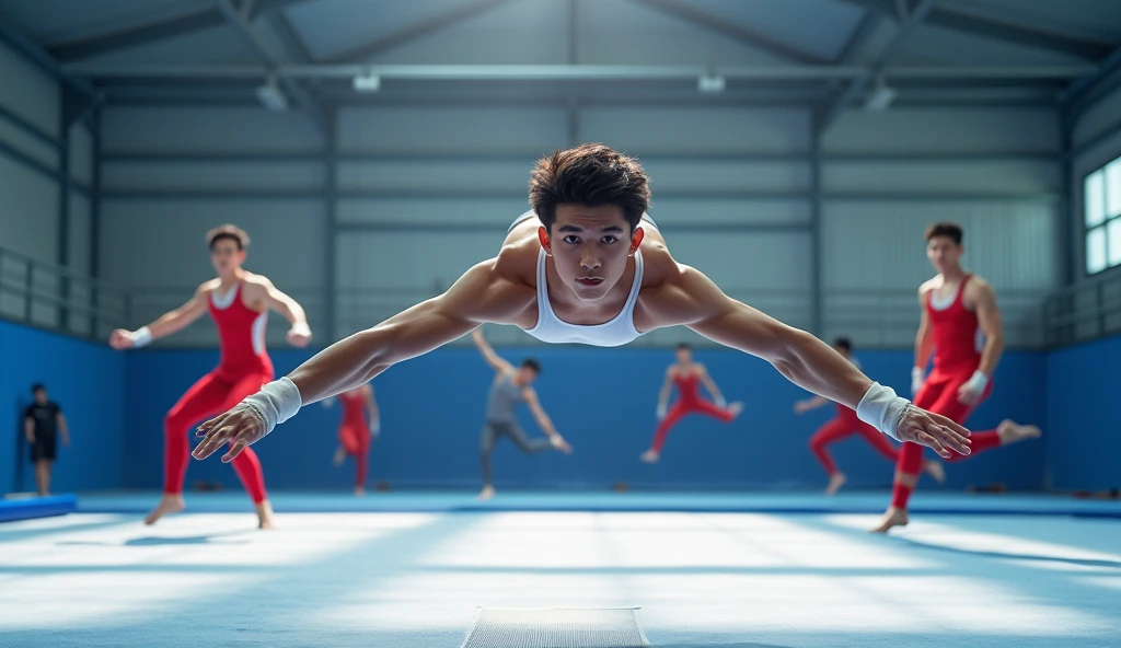 maleNew Gymnastics、male、Asian、Clothes available、More than one person、16K,Beautiful eyes、New Gymnastics