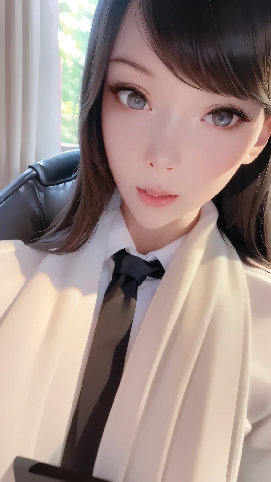 1girl, beautiful detailed eyes, beautiful detailed lips, extremely detailed eyes and face, long eyelashes, anime style, school uniform, pleated skirt, thigh-high socks, detailed rendering, photorealistic, 3D, dynamic pose, natural lighting, vibrant colors, digital painting, intricate details, beautiful anime character, highly detailed face, realistic proportions, cinematic composition, elegant, graceful, attractive, charming, (best quality, 4k, 8k, highres, masterpiece:1.2), ultra-detailed, (realistic, photorealistic, photo-realistic:1.37), HDR, UHD, vivid colors, cinematic lighting, studio lighting