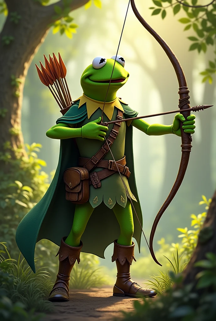 show kermit the frog as a dnd archer