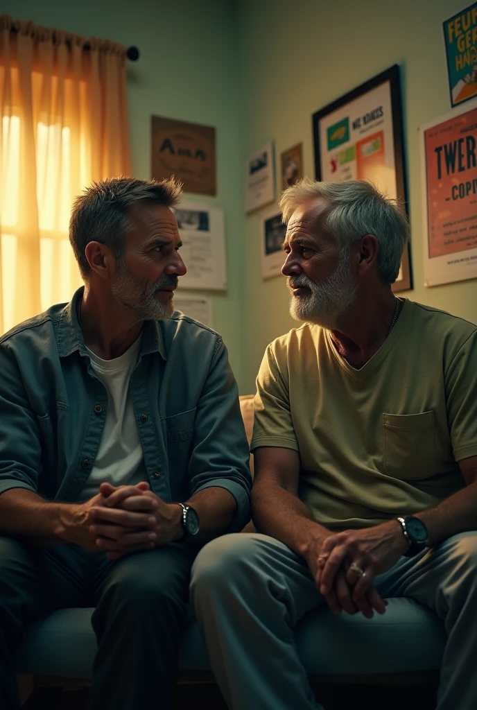 2 man in a drug rehabilitation clinic