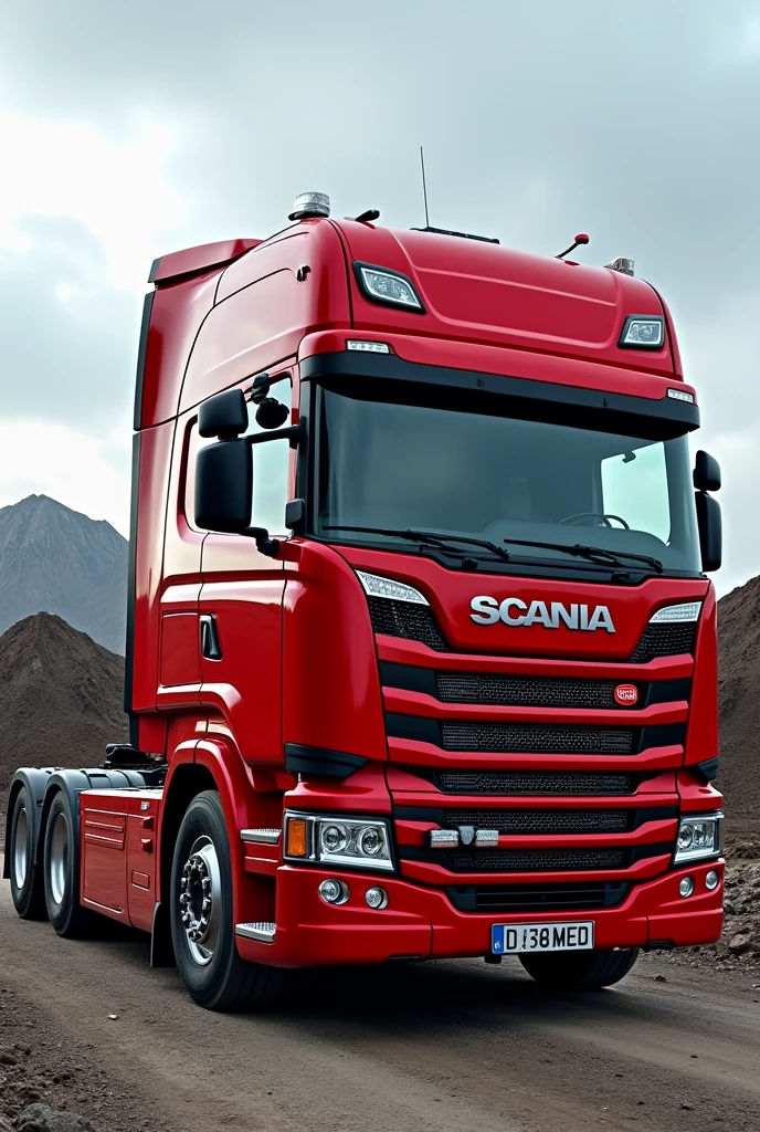 Red Scania Truck 
