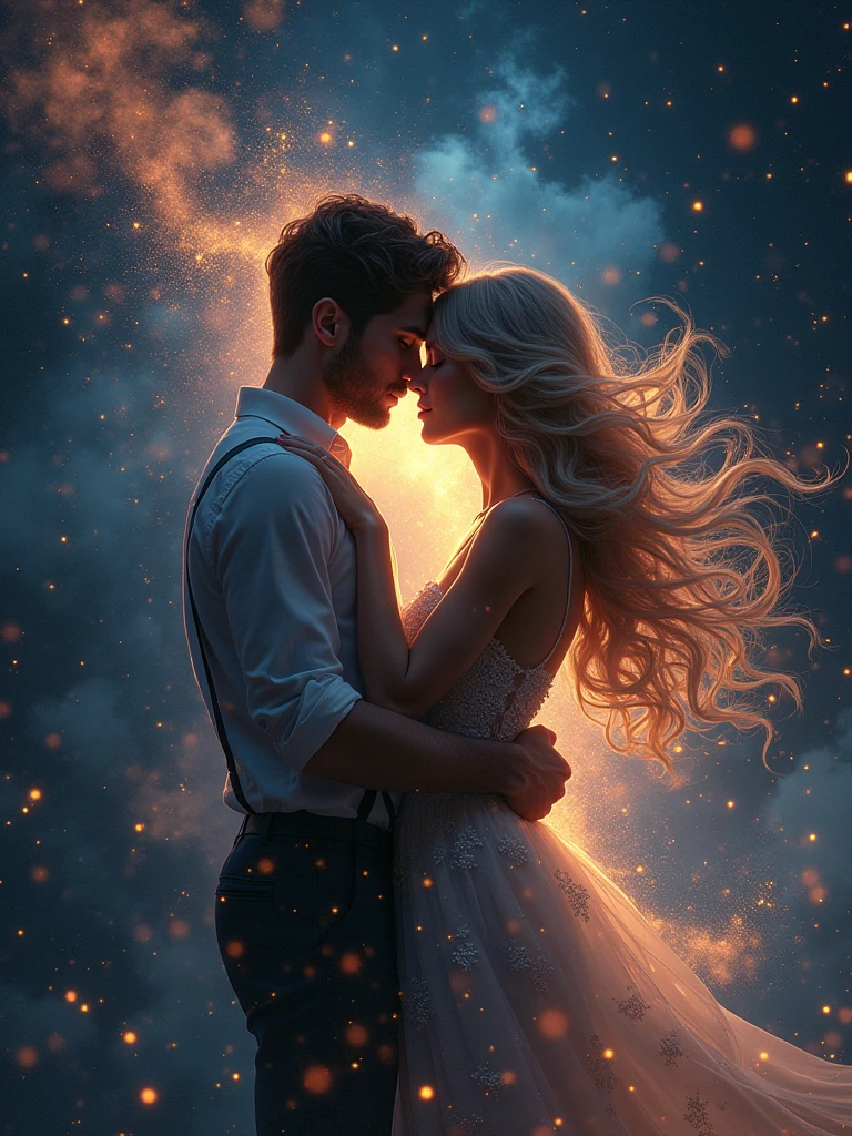 particles in space, lovers in space