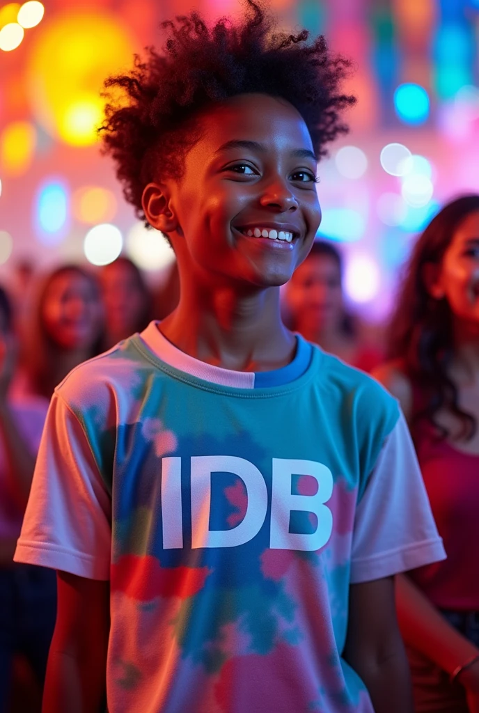 Youth party shirt model with IDB logo