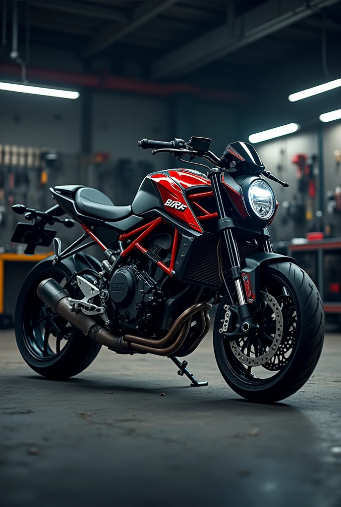 create a cover photo for my store with the name BRF Racing, related to motorcycle parts