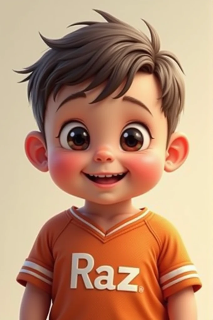 A cute baby boy in his Jersey back name RAZ