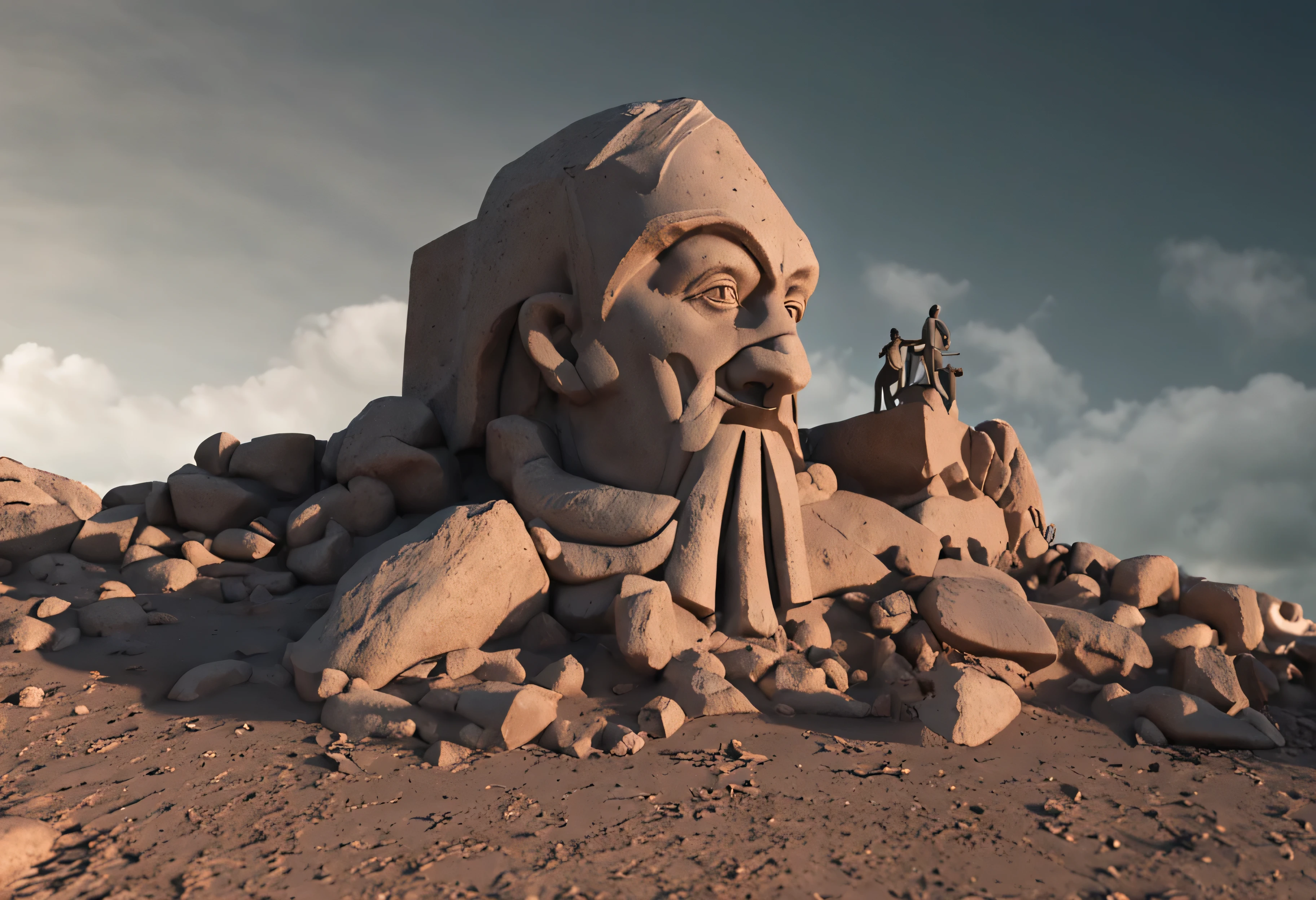 Ancient Greek philosopher, stoic strong made with black stone, sculpture style by Giovanni Strazza, bokesharp depth of focus, eyeshadows, mistborn, haze, muito High detailed, cinematic lighting, cinematic, High detailed, ultra detaild, highlight lighting, very divine colors, realisitic, 8k, HDR