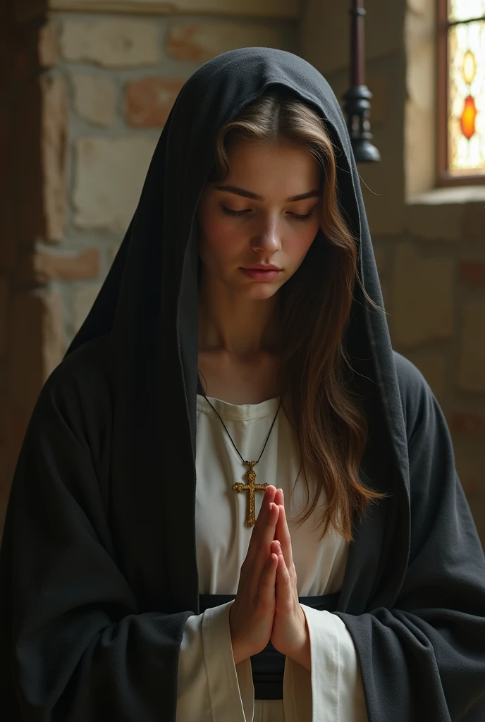 young religious woman