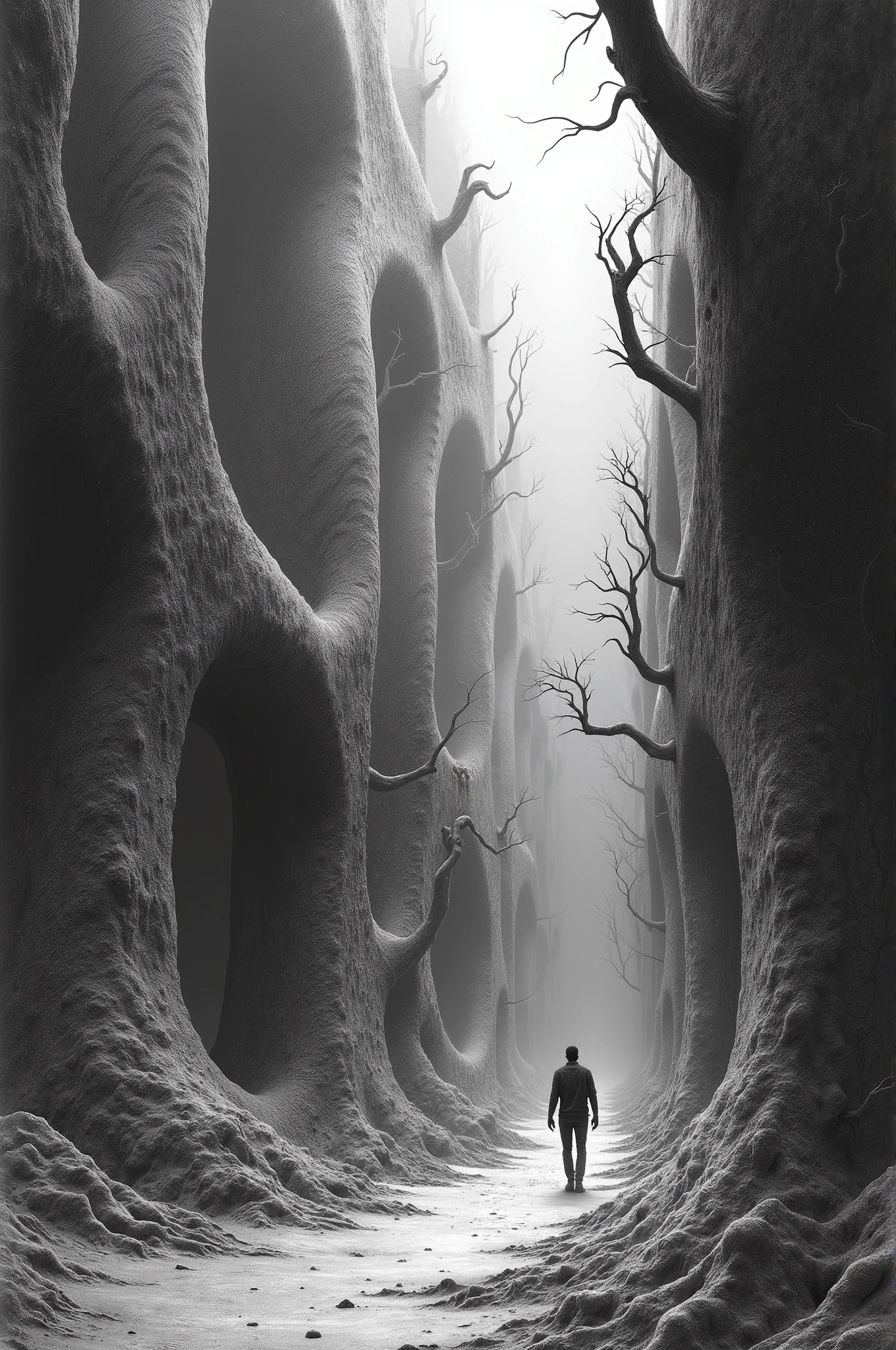 Surrealist drawing inspired by The Maze Runner
