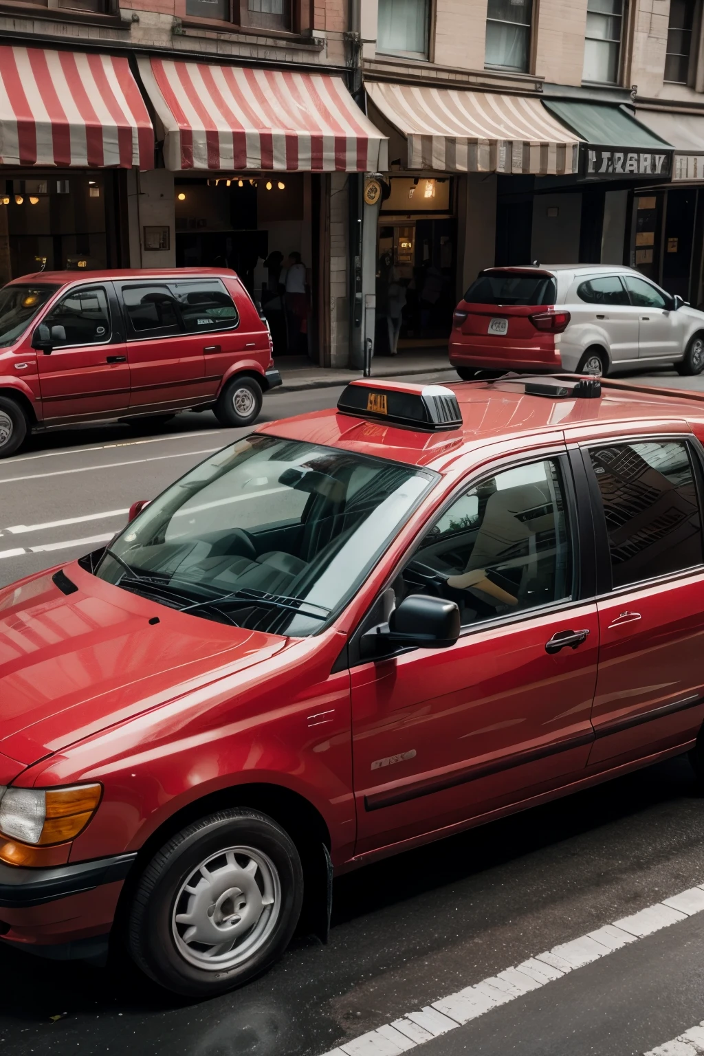 Red taxis
