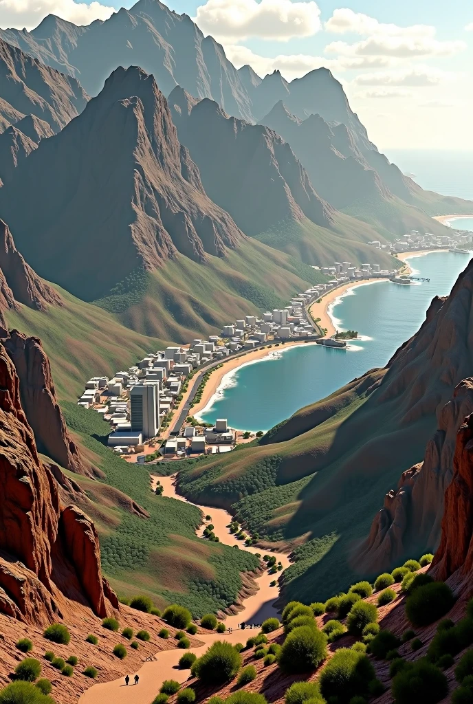 A model of the mountains of Agadir in the Kingdom of Morocco