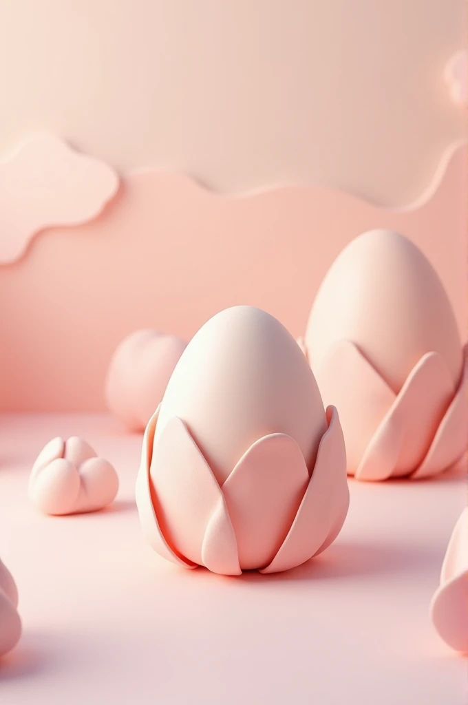 Egg packaging die, with pastel colors