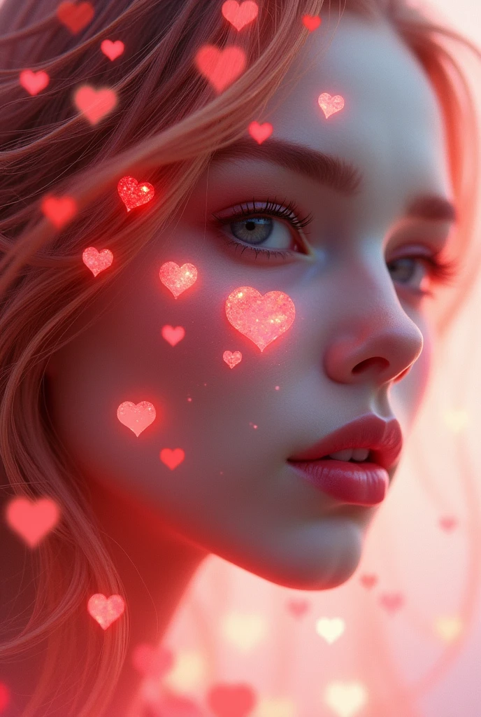An aesthetic dp of just hearts