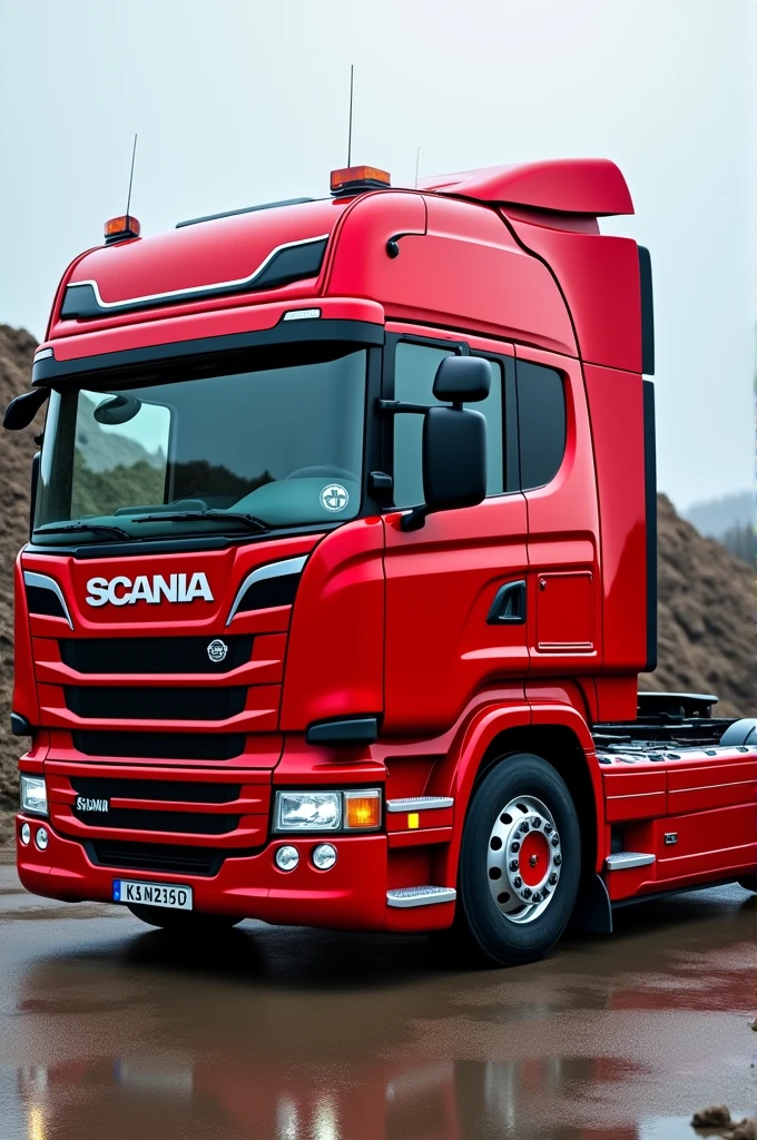 Scania truck red