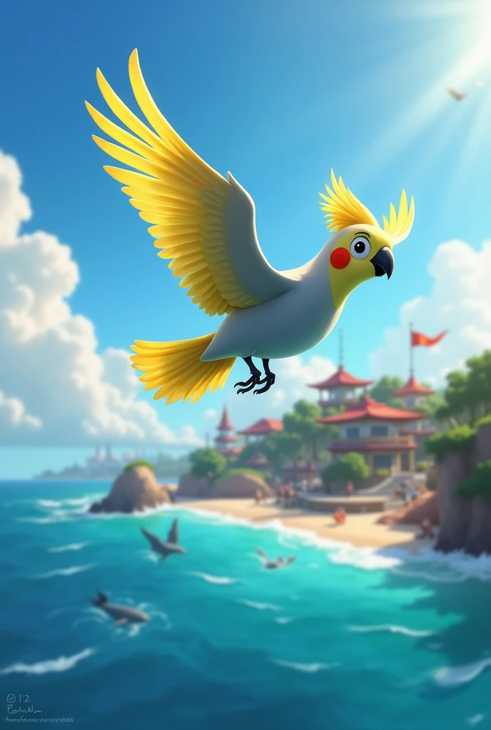The cockatiel flew all the way to Australia
It went to sea world park