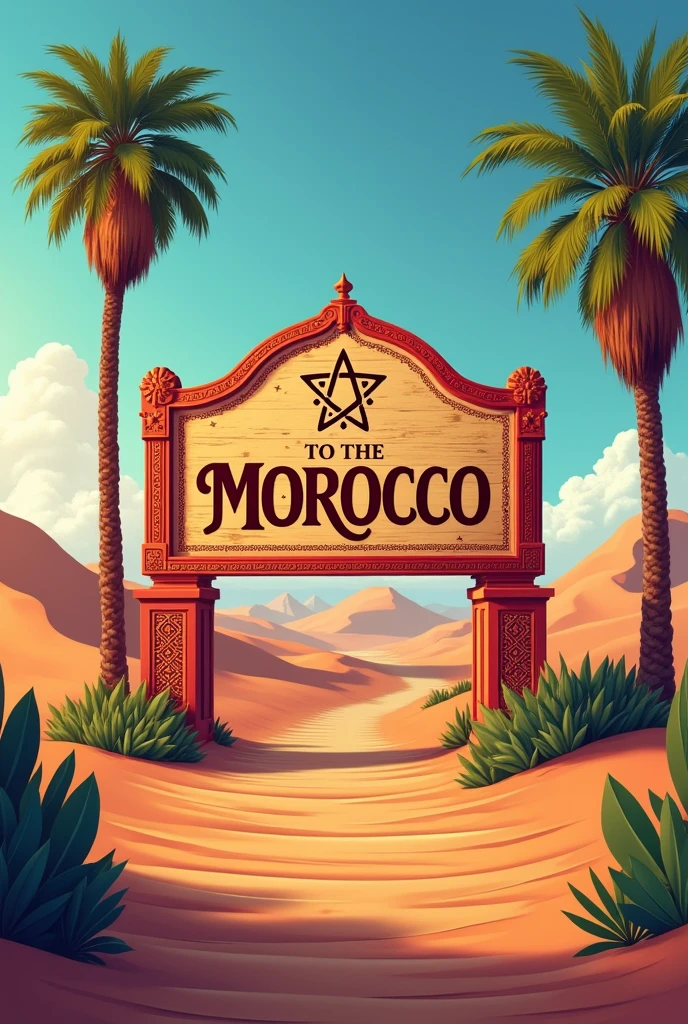 Signboard, See you in the Kingdom of Morocco