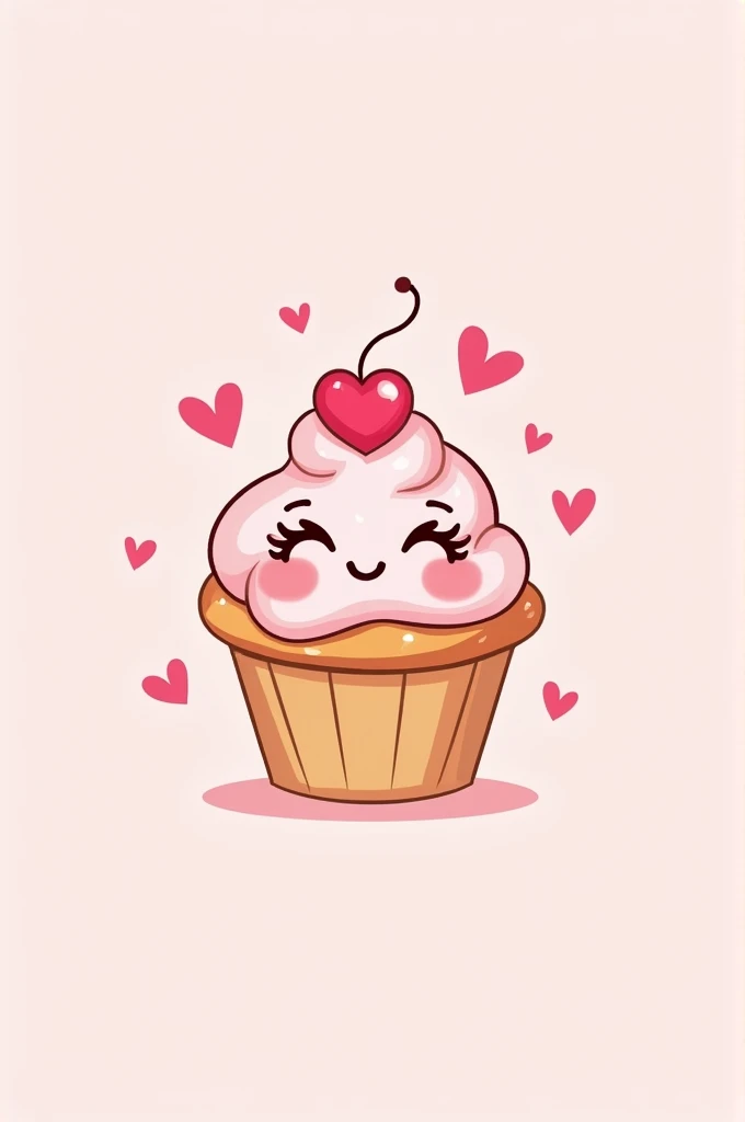 Logo for sweet 'n spice, a bakery business, theme should be light pink, cute, hearts, and use pastel colors