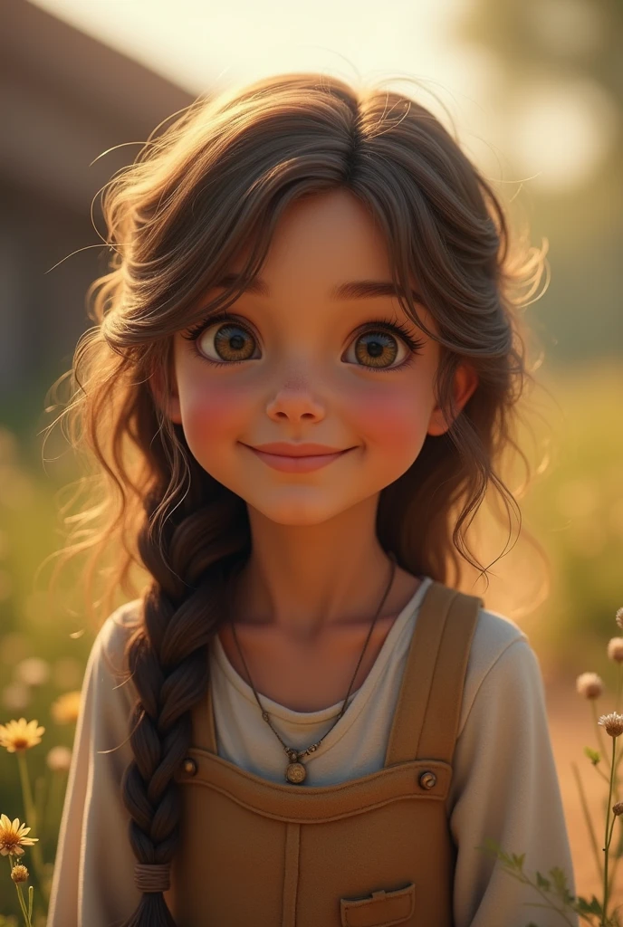 smiling girl telling story of jesus looking straight at you