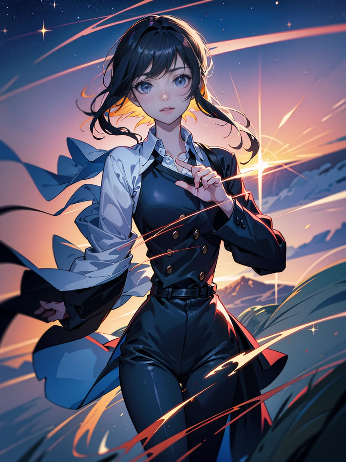 drug,high resolution, countryside, The universe,movement lines, Twinkling light, Anime,