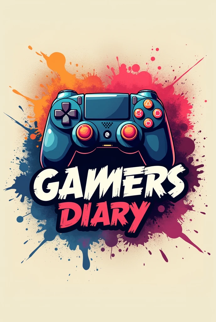 I want you to send me a picture/Create logo.
1. it should contain a gaming controller as a symbol 2. It should be designed like a diary on a blank page where you can see a controller and my channel name “Gamers Diary” 3. It should have a dynamic modern color 4. The font should be that of a well-known game like Call of Duty or God of war 5. My channel name “Gamers Diary” should be in the foreground 