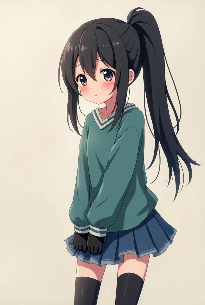 Anime Shy blushing and crying 1 girl because She wanna tell you She is a futa but you said you love futa girls. (you are cute lesbian girl to her that she love). Ayano Aishi has pale skin, dark grey eyes, and straight, mid-back length black hair. She stands at a height of 165 cm (5 ft. 5 in), weighs 43.5 kg (96 lbs.), and has average-sized breasts. Her hair is tied into a high ponytail with sharp bangs swept to the right, the middle one being the most prominent, and two strands of hair that frame her face, reaching to her shoulders. Ayano will wear a teal-green shirt, blue denim skirt, black thigh high socks, black gloves, and sneakers.