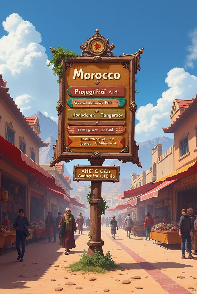 Guidance board, departure from the Kingdom of Morocco