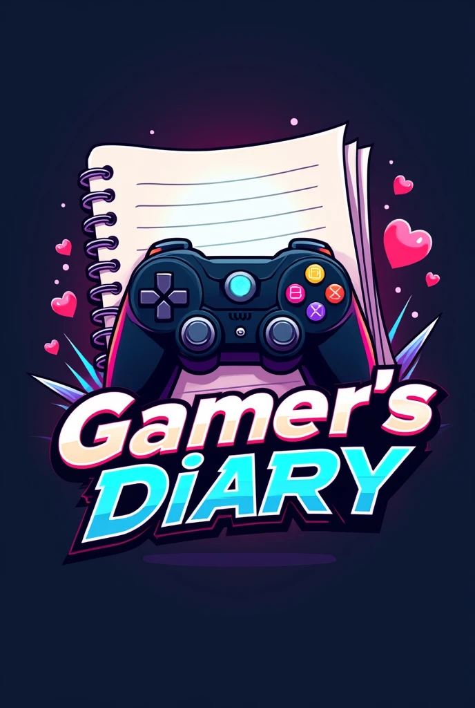 I want you to send me a picture/Create logo.
1. It should be designed like a diary on a blank page where you can see a controller and my channel name “Gamers Diary” 2. It should have a dynamic modern color 3. The font should be that of a well-known game like Call of Duty or God of war 4. My channel name “Gamers Diary” should be in the foreground