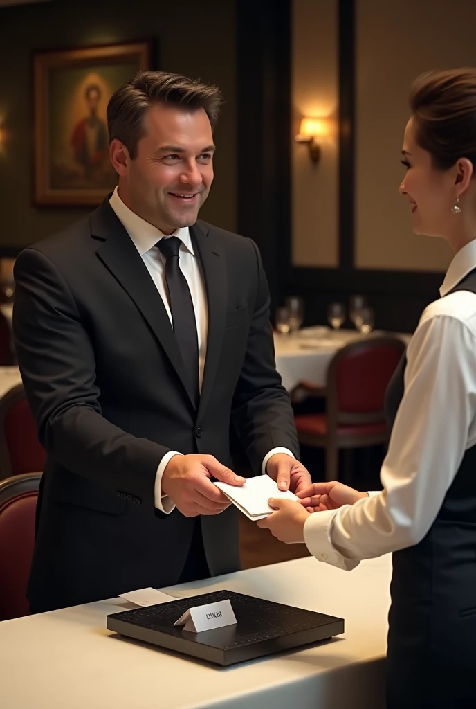 Bill paid the guest waiter for Bill guest