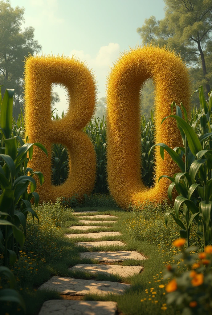 The following letters made with corn letters: UNKNOWN SANCTUARY