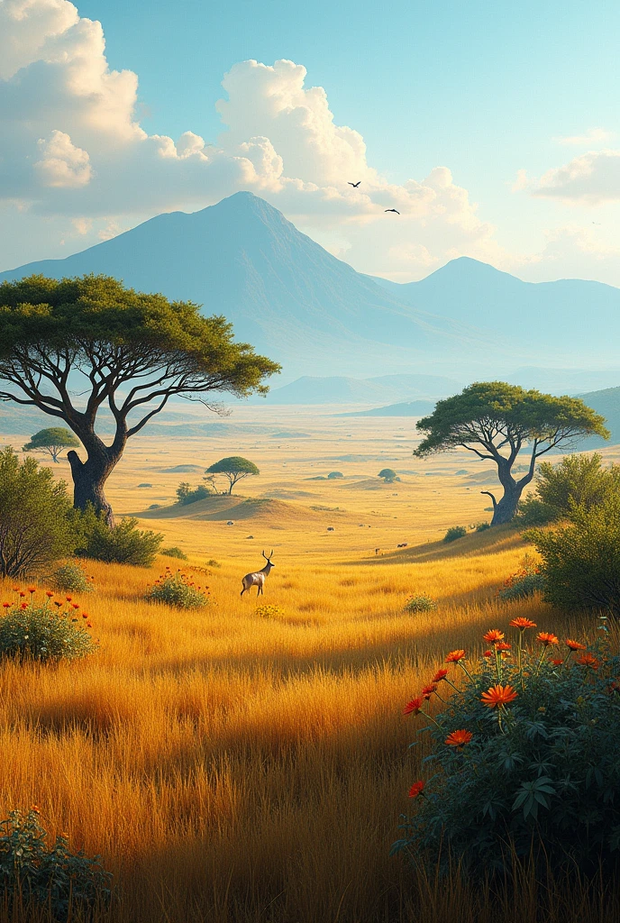 Panoramic view of the Brazilian savannah.