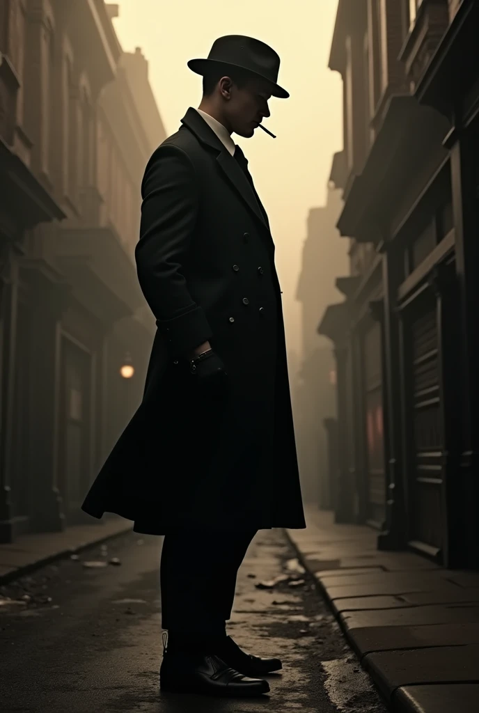 Great! To sum up:
- **Backdrop**: Dark, gritty cityscape or a vintage Birmingham street.
- **Symbols**: Vintage flat cap, pocket watch, cigarette.
- **Textures**: Gritty, sepia tones or faded effects.
- **Lighting**: Low-key with shadows to create a dramatic atmosphere.
These elements will help create a compelling and thematically accurate thumbnail for "Peaky Blinders."